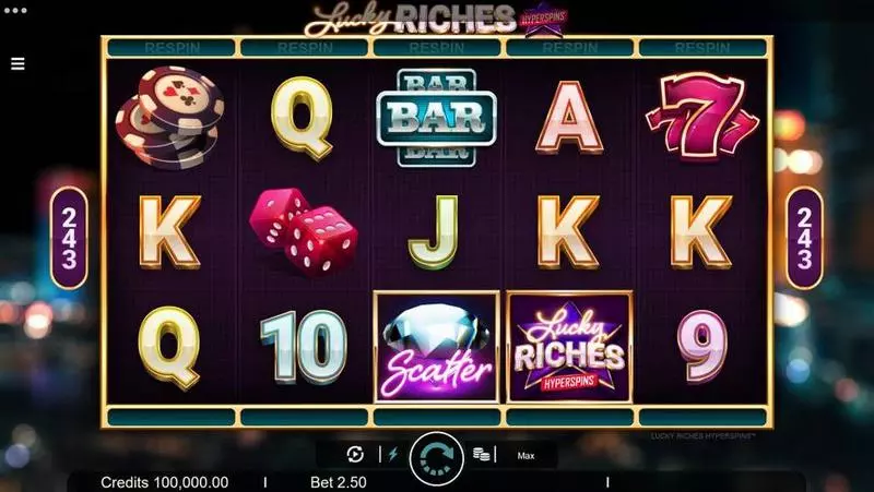 Lucky Riches Microgaming Slots - Main Screen Reels