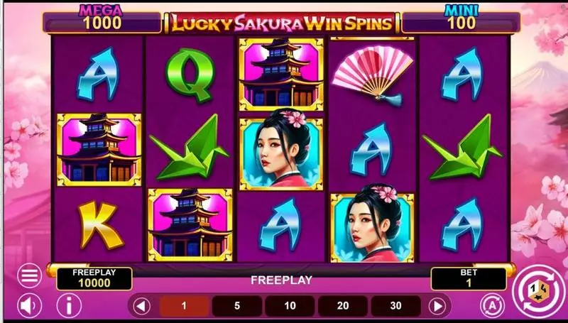 LUCKY SAKURA WIN SPINS 1Spin4Win Slots - Main Screen Reels