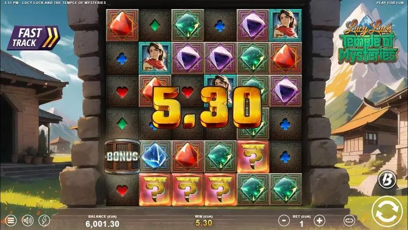 Lucy Luck and the Temple of Mysteries Slotmill Slots - Winning Screenshot