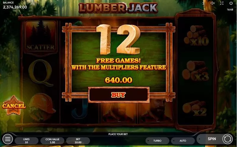 Lumber Jack Endorphina Slots - Bonus 1