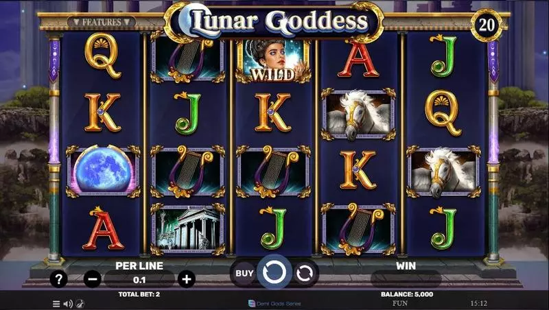 Lunar Goddess Spinomenal Slots - Main Screen Reels