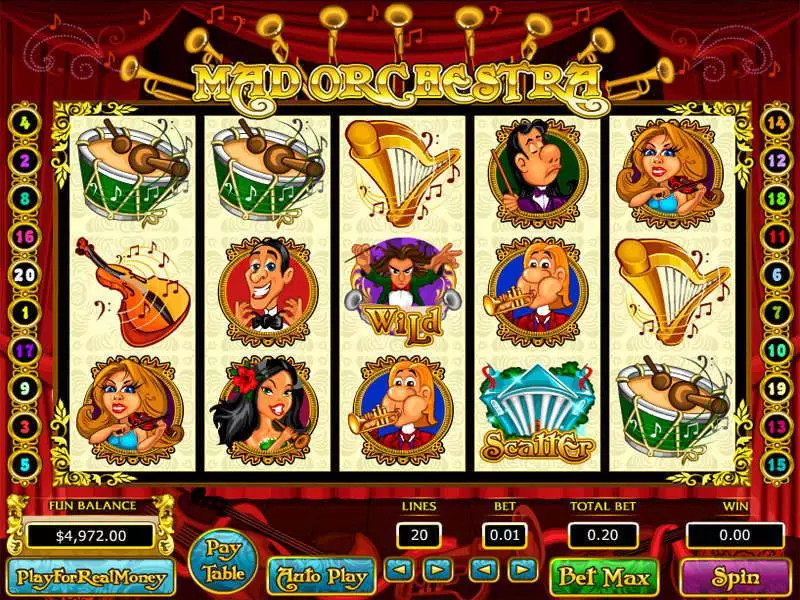 Mad Orchestra Topgame Slots - Main Screen Reels