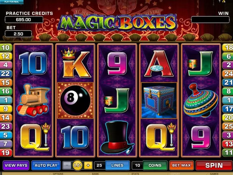 Magic Boxes Microgaming Slots - Main Screen Reels