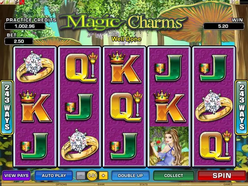 Magic Charms Microgaming Slots - Main Screen Reels