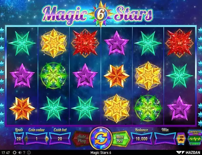Magic Stars 6 Wazdan Slots - Main Screen Reels