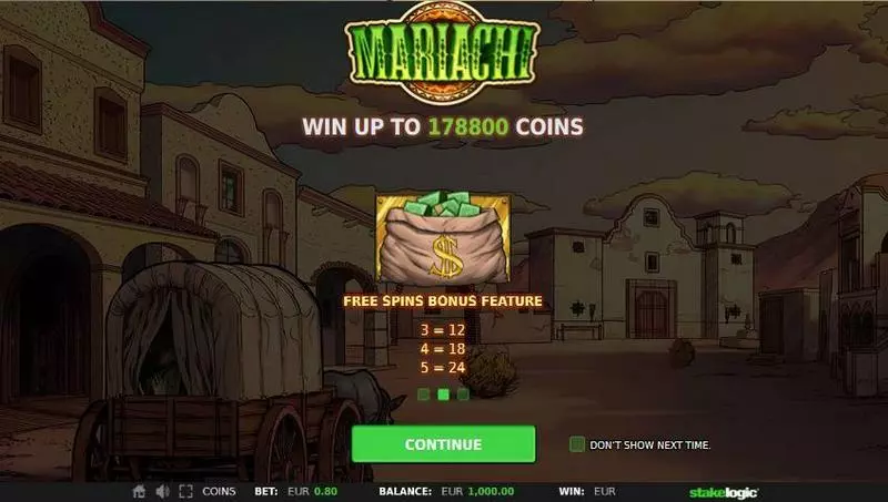Mariachi StakeLogic Slots - Free Spins Feature