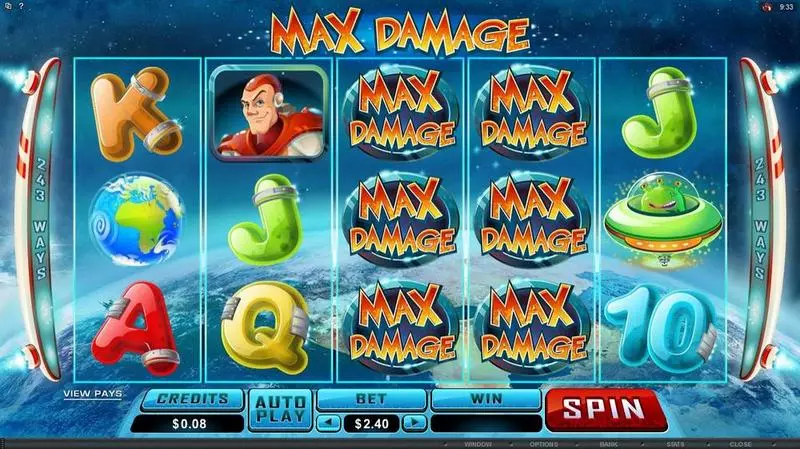 Max Damage Microgaming Slots - Main Screen Reels