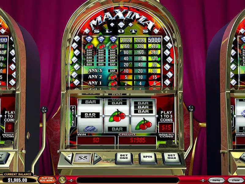 Maxima PlayTech Slots - Main Screen Reels