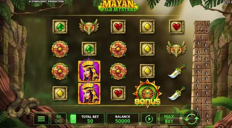 Mayan Wild Mystery StakeLogic Slots - Main Screen Reels