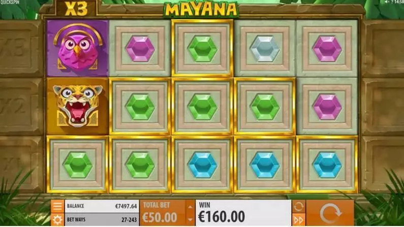 Mayana Quickspin Slots - Main Screen Reels