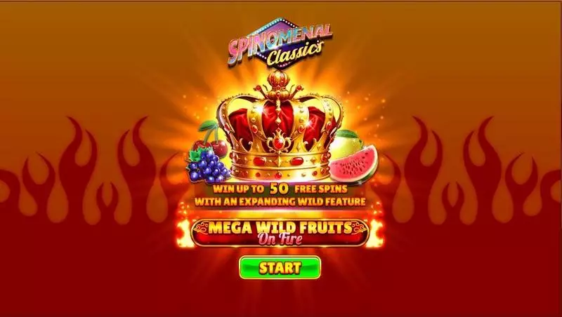 Mega Wild Fruits – On Fire Spinomenal Slots - Introduction Screen