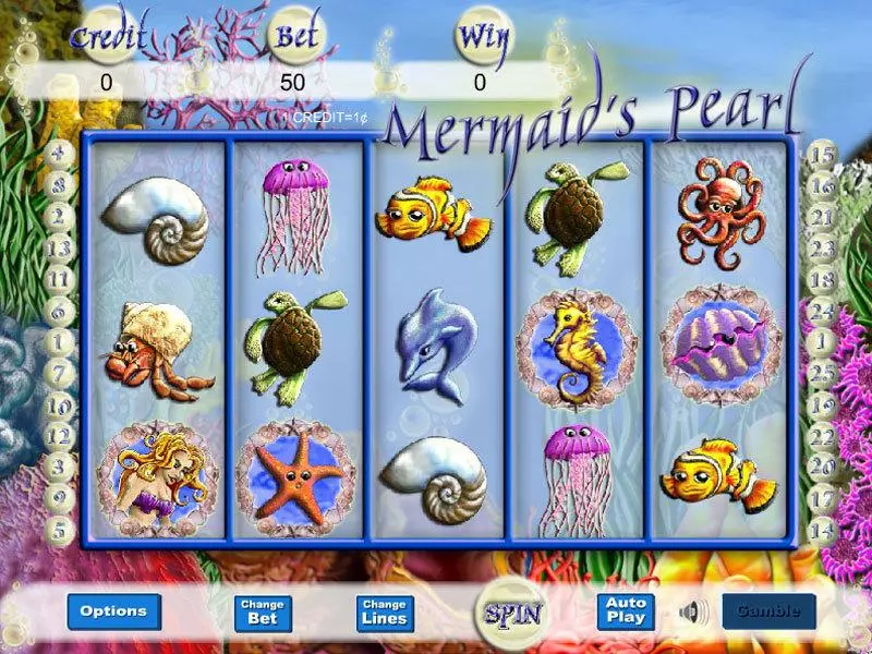 Mermaid's Pearl Eyecon Slots - Main Screen Reels