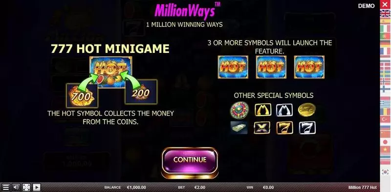 Million 777 Hot Red Rake Gaming Slots - Info and Rules