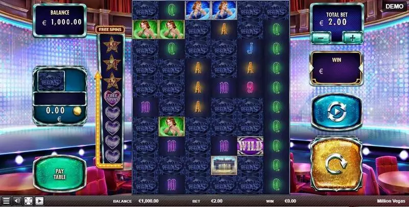 Million Vegas Red Rake Gaming Slots - Main Screen Reels
