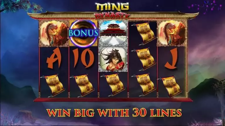 Ming Dynasty 2 by 2 Gaming Slots - Main Screen Reels