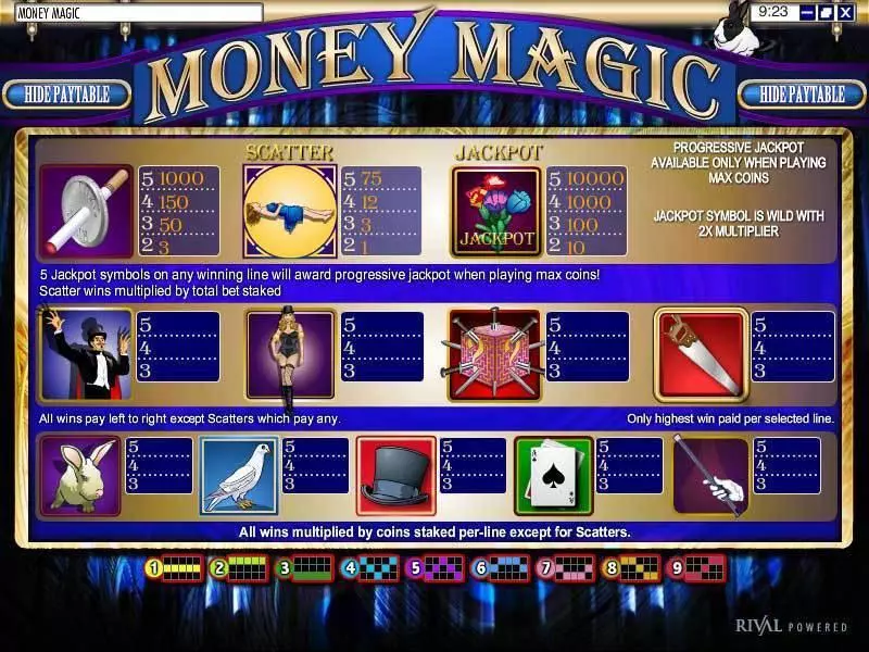 Money Magic Rival Slots - Info and Rules