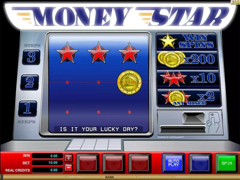 Money Star Microgaming Slots - Main Screen Reels
