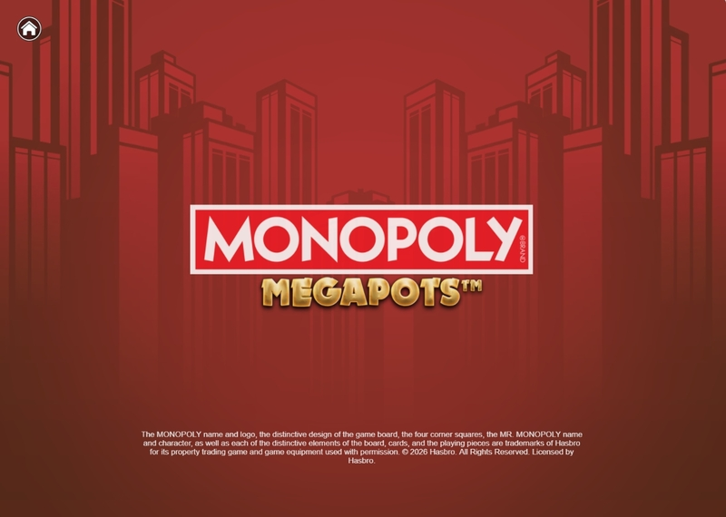 Monopoly Megapots Big Time Gaming Slots - Introduction Screen