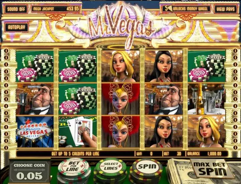 Mr Vegas BetSoft Slots - Main Screen Reels