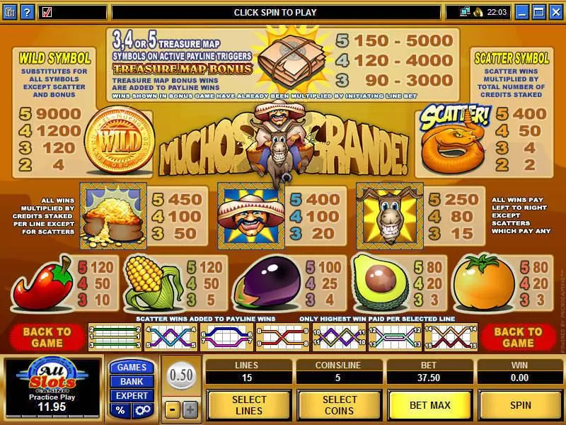 Muchos Grande Microgaming Slots - Info and Rules