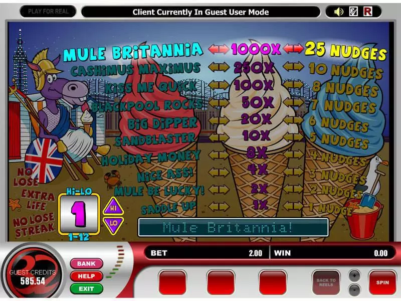 Mule Britannia Microgaming Slots - Bonus 1