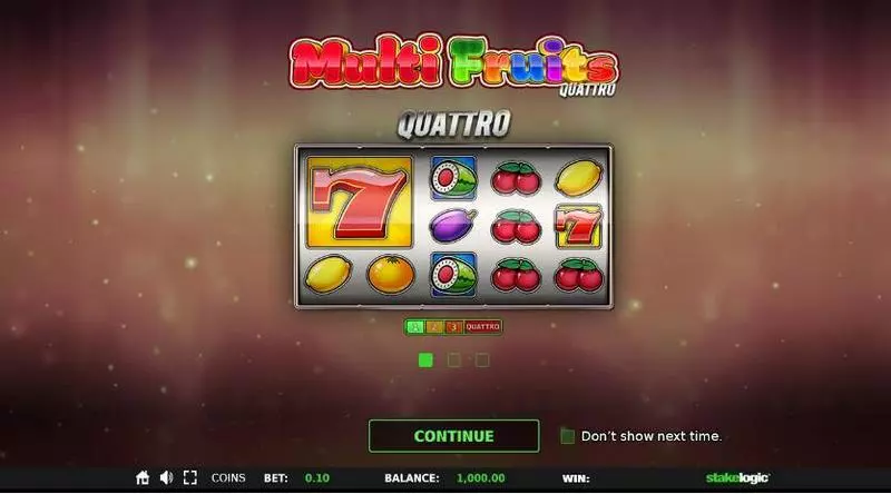 Multi Fruits Quattro StakeLogic Slots - Info and Rules