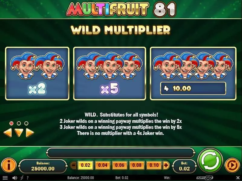 Multifruit 81 Play'n GO Slots - 