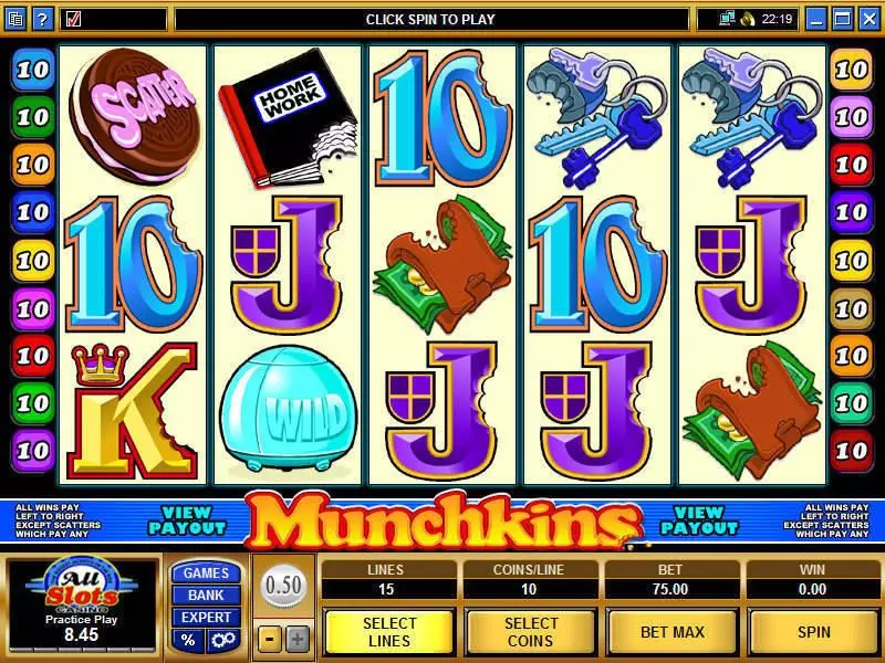 Munchkins Microgaming Slots - Main Screen Reels