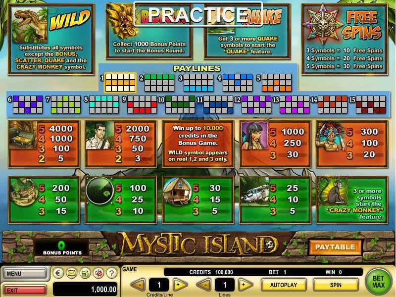 Mystic Island GTECH Slots - Info and Rules