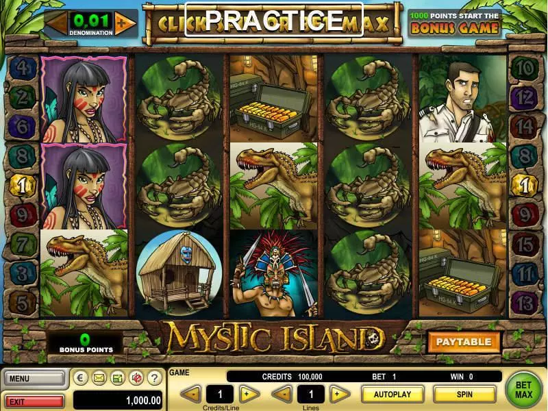Mystic Island GTECH Slots - Main Screen Reels