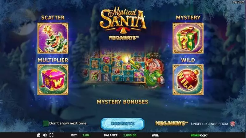 Mystical Santa Megaways StakeLogic Slots - Info and Rules