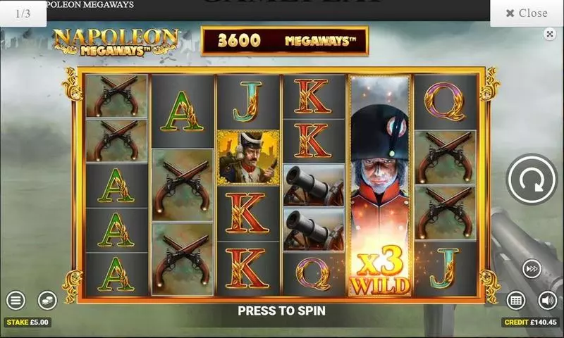 Napoleon  Blueprint Gaming Slots - Main Screen Reels