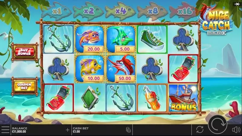 Nice Catch DoubleMax Yggdrasil Slots - Main Screen Reels