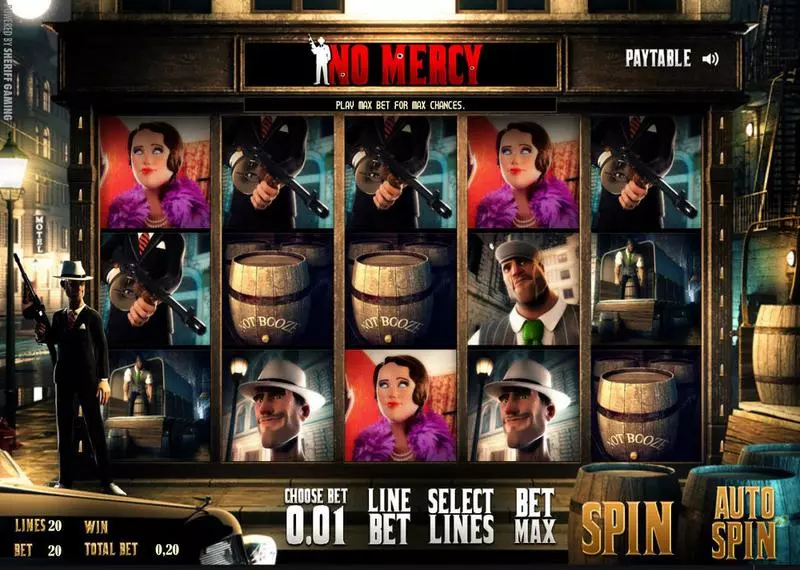No Mercy Sheriff Gaming Slots - Main Screen Reels