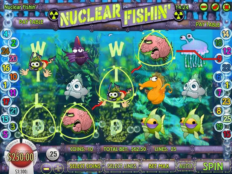 Nuclear Fishin Rival Slots - Bonus 1