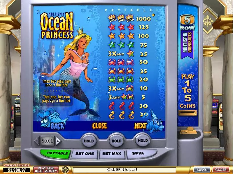 Ocean Princess PlayTech Slots - Info and Rules
