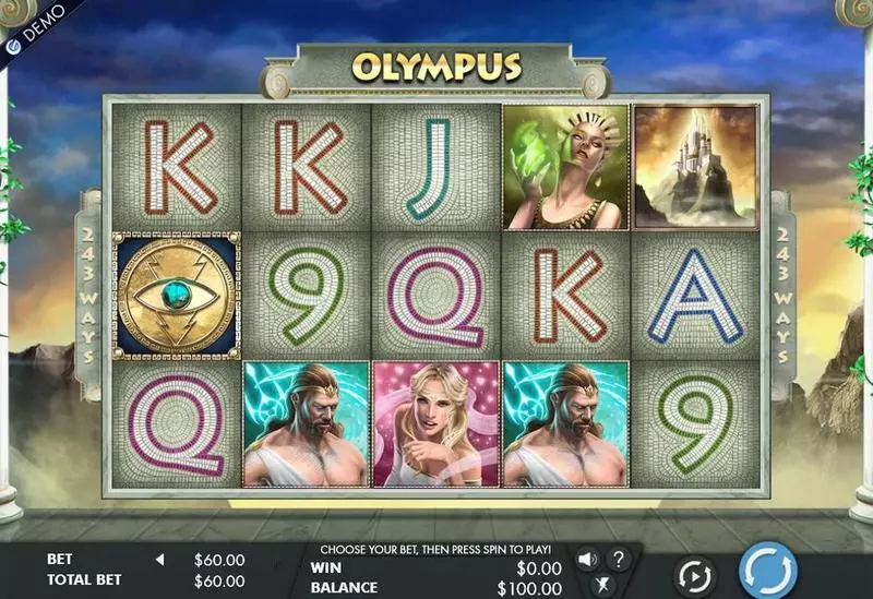 Olympus Genesis Slots - Main Screen Reels