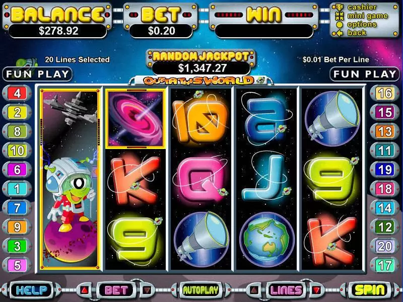 Outta This World RTG Slots - Main Screen Reels