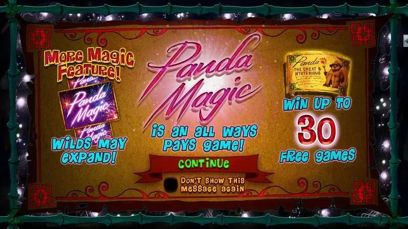 Panda Magic RTG Slots - Info and Rules