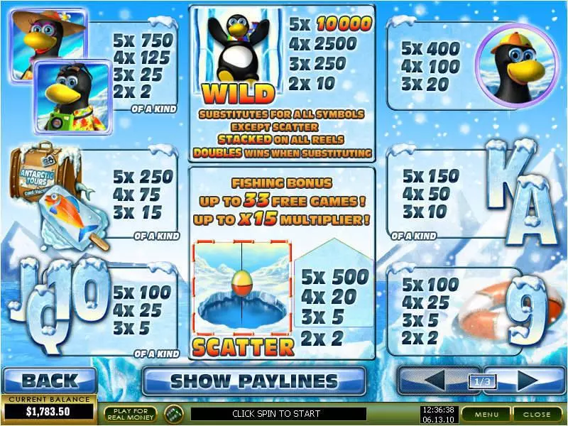 Penguin Vacation PlayTech Slots - Info and Rules