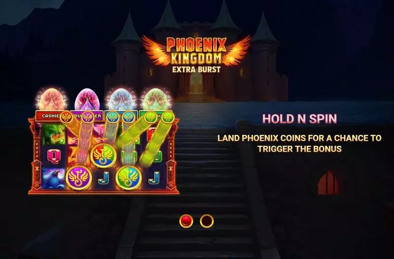 Phoenix Kingdom Extra Burst Wizard Games Slots - Introduction Screen