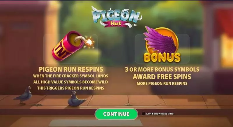 Pigeon Hut StakeLogic Slots - Introduction Screen