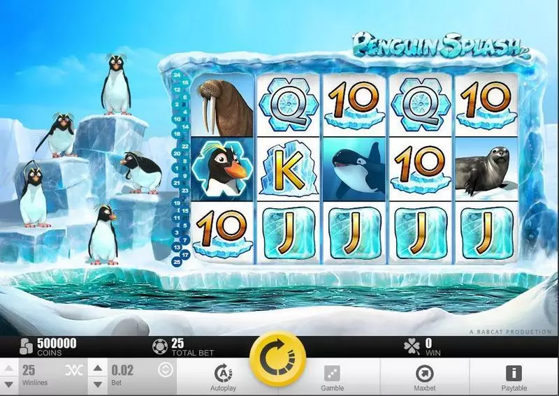Pinguin Splash Rabcat Slots - Main Screen Reels
