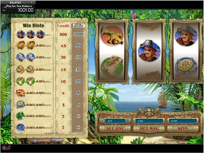 Pirate GamesOS Slots - Main Screen Reels
