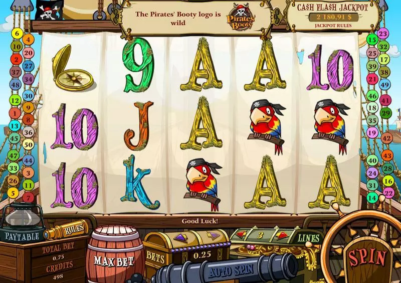 Pirates' Booty bwin.party Slots - Main Screen Reels
