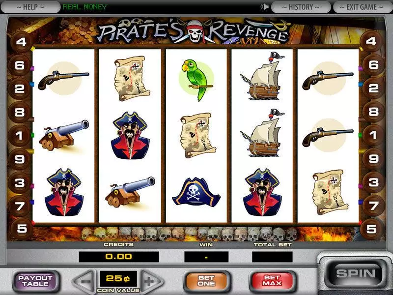Pirate's Revenge DGS Slots - Main Screen Reels
