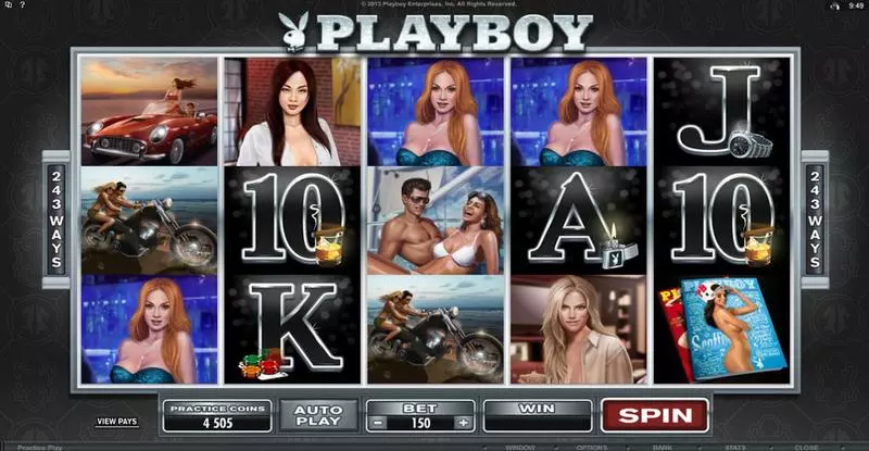 Playboy Microgaming Slots - Main Screen Reels