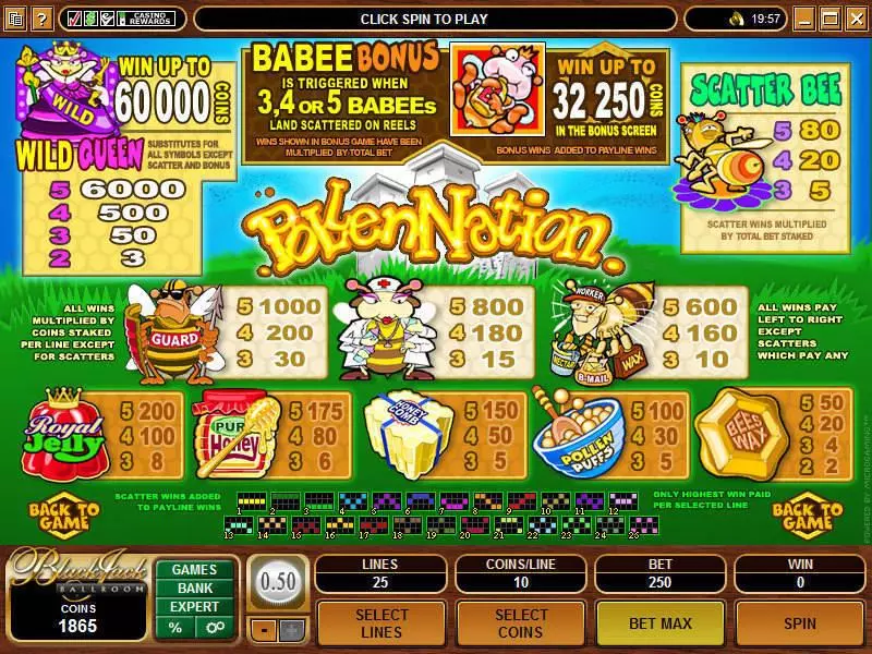Pollen Nation Microgaming Slots - Info and Rules