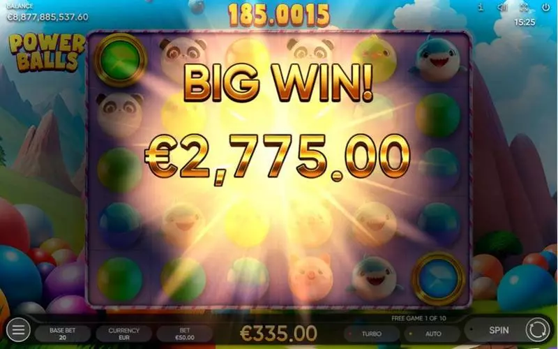 Power Balls Endorphina Slots - Winning Screenshot