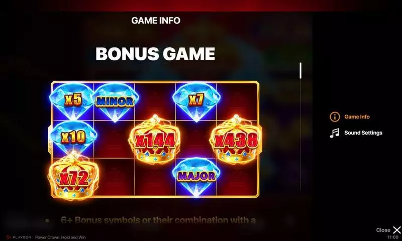 Power Crown Hold And Win Playson Slots - Casino Lobby